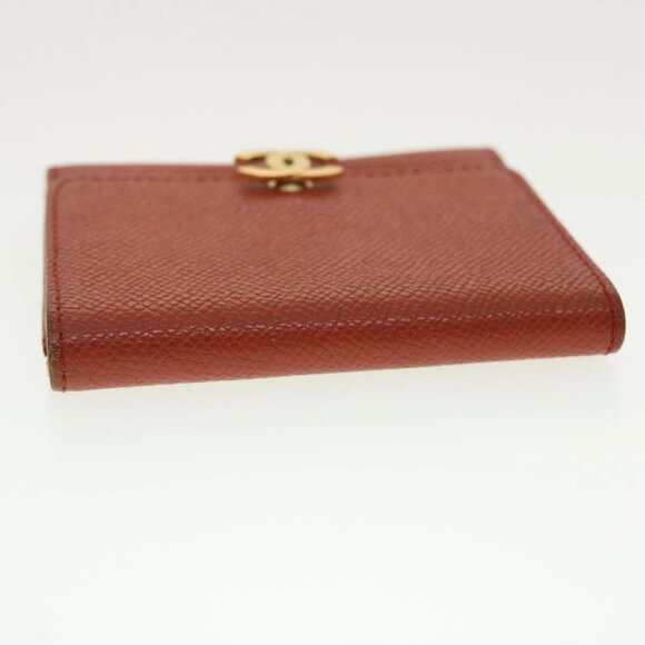 CHANEL Coin Purse Grained Calf Skin Red CC Auth - Picture 5 of 15